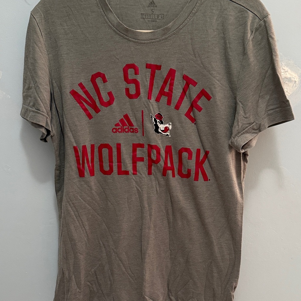Adidas Gray NC State Wolfpack Tee